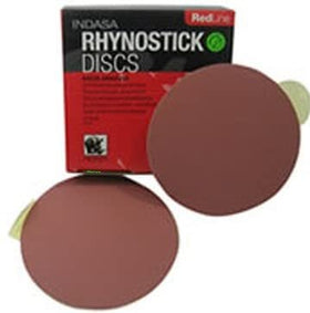 5 inch RhynoStick Solid Red Line Sticky Discs 100 Discs