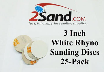 Indasa 3 inch Sanding Discs White Rhyno 25/pk - 0
