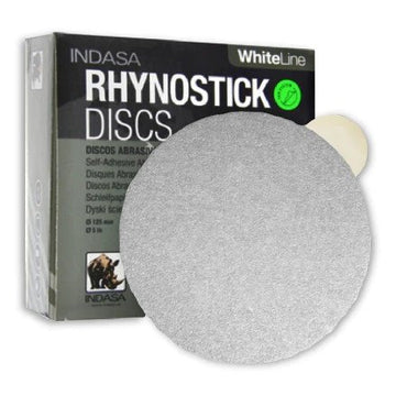 Indasa RhynoStick  6 inch Solid White Line PSA Self-Adhesive Sanding Discs