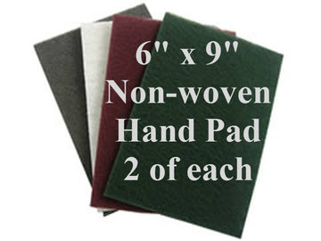 2SAND 6x9 inch Non-Woven Hand Pad Assortment - 2 pads of each color - 0