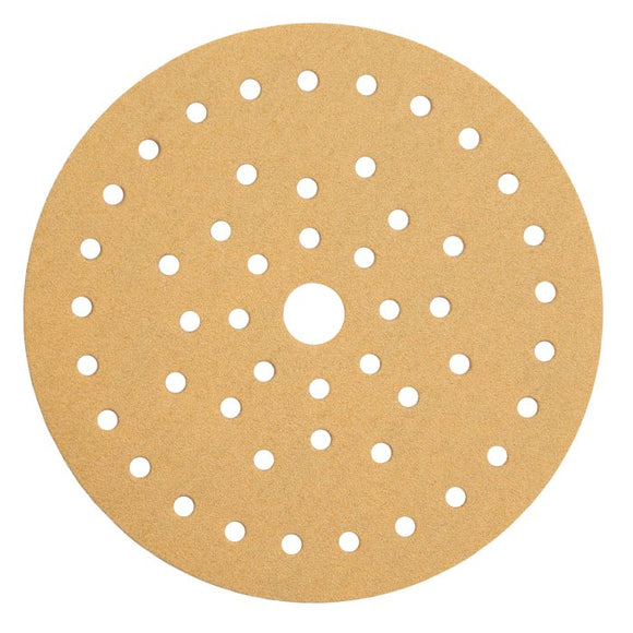 Mirka Gold Multifit 5'' Sandpaper Hook and Loop, 50 Pack 5 inch Sanding Discs for Orbital Sander, Sand Paper Pads for Wood, Drywall, Metal