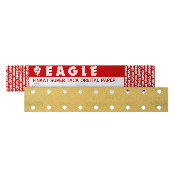 Eagle 741-0240 - Super-TACK File Sheets PF - Dustless - 2 3/4 x 16 inch - Grit P240-50 shts/Box