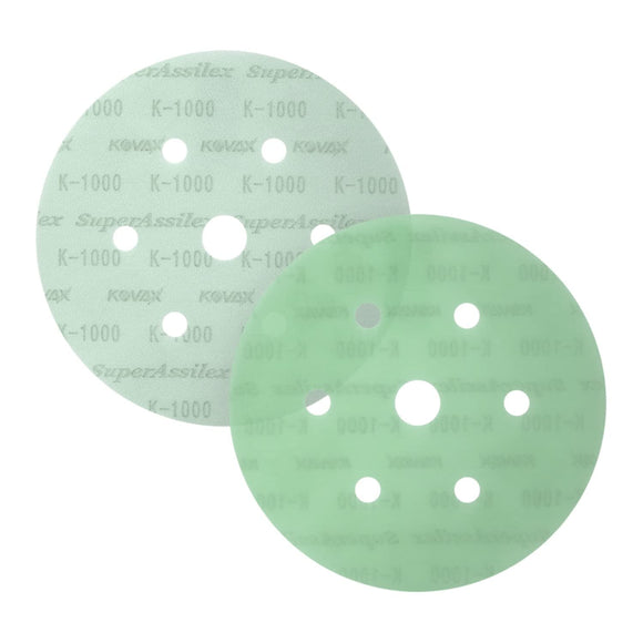 Super Assilex Flexible 6 inch Sanding Discs, 7 Hole, Hook & Loop, 25 Discs