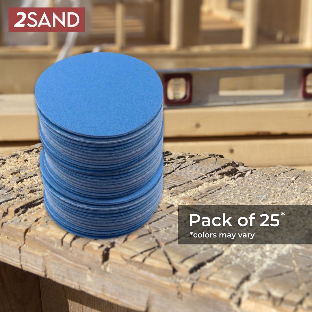 2SAND 2 inch Blue Film backed Hook and Loop Sanding Discs