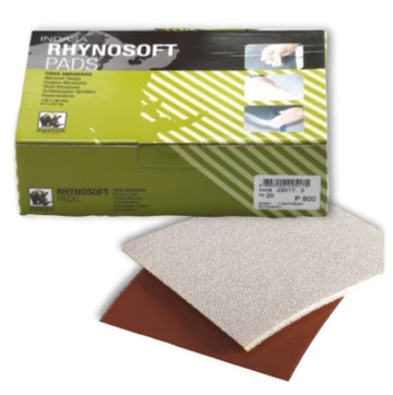 Indasa RhynoSoft Pads 4-1/2 x 5-1/2 inch White & Red Line 20 Pack