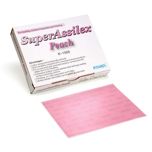 Super Assilex Flexible Sanding Sheets, Sky K-600, Hook & Loop, 191-1508, 25 Sheets
