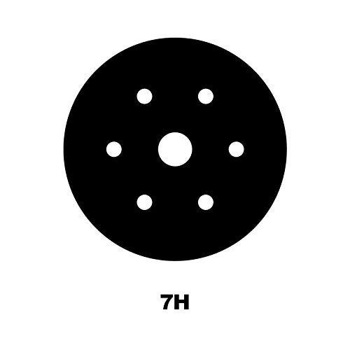 PROMA-X AIR 910-0600M7 6 inch Pneumatic Random Orbital DA Sander w/Vacuum Assist, 7 Hole Hook & Loop Pad, 3/16 inch Orbit