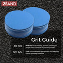 2SAND 2 inch Blue Film backed Hook and Loop Sanding Discs-7