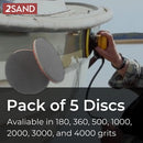 2SAND Mirka Abralon 6-inch Hook & Loop Polishing Discs - Pack of 5 (500 Grit)-4