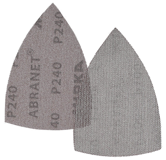 Mirka Abranet Delta Triangle Net Disc / 4x6x6 inch /Sandpaper Sanding Discs Hook and Loop / 10 pcs