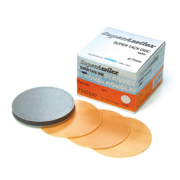 Super Assilex Flexible 3 inch Sanding Discs, No Holes, Hook & Loop, 50 Discs
