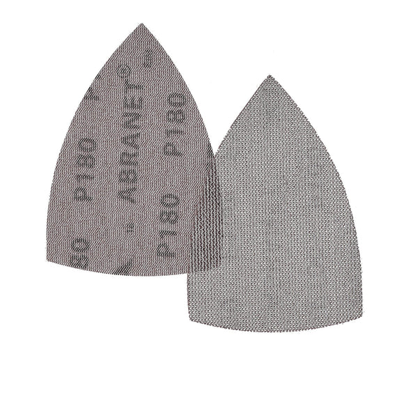 Mirka Abranet Delta Triangle Net Disc / 4x6x6 inch /Sandpaper Sanding Discs Hook and Loop / 10 pcs