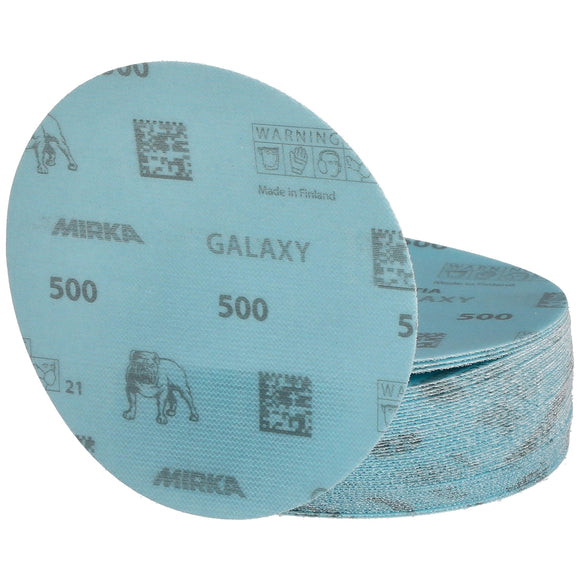 Mirka GalaxySandpaper 5 inch (125mm) - Grit 150, 50 Discs/Pack - Hook & Loop - Premium Abrasive for Epoxy Resin, Wood, Metal - Non-Clogging, Self-Sharpening Technology - Ideal for Power Sanders