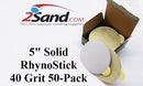 5 inch RhynoStick Solid White Line Sticky Discs 50 Discs-7