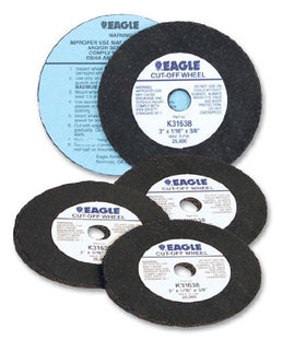 Eagle K31638-3 inch (3' X 1/16" X 3/8") Premium Cut-Off Wheels - 5 Discs/Pack