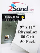 RhynaLox 9x11 White Line Aluminum Oxide No-Load Sandpaper 50-Pack-3