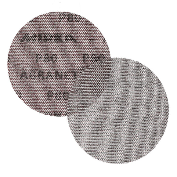 Mirka 5-Inch Mesh Abrasive Dust Free Sanding Discs, Box of 50 Discs, Grey
