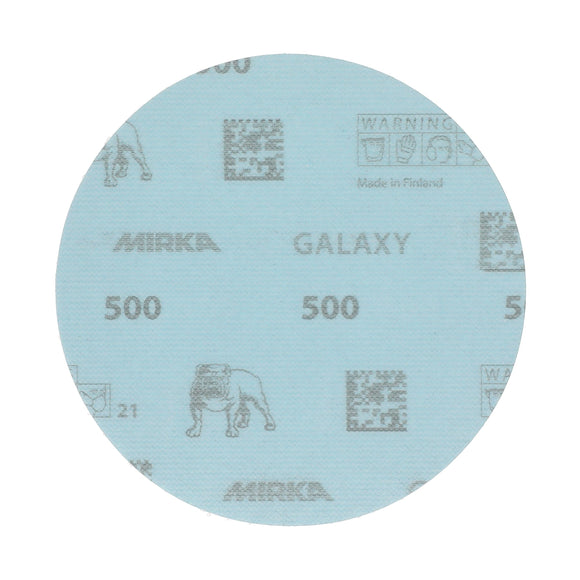 Mirka GalaxySandpaper 5 inch (125mm) - Grit 150, 50 Discs/Pack - Hook & Loop - Premium Abrasive for Epoxy Resin, Wood, Metal - Non-Clogging, Self-Sharpening Technology - Ideal for Power Sanders