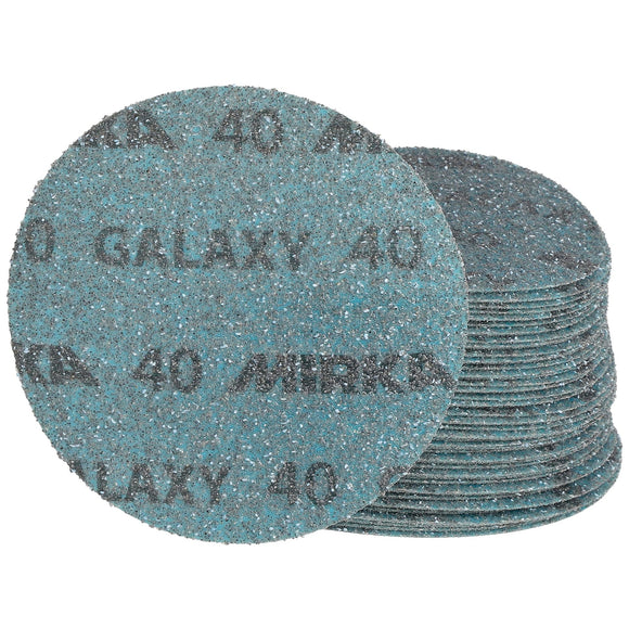 Mirka GalaxySandpaper 5 inch (125mm) - Grit 150, 50 Discs/Pack - Hook & Loop - Premium Abrasive for Epoxy Resin, Wood, Metal - Non-Clogging, Self-Sharpening Technology - Ideal for Power Sanders
