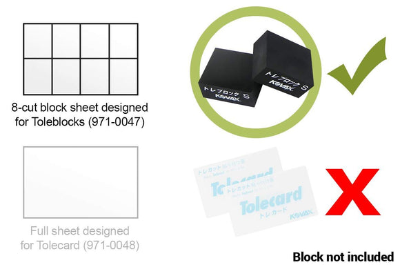 Tolecut PSA 8-Cut Block Sanding Sheets, Black K-3000, 191-1521, 25 Sheets