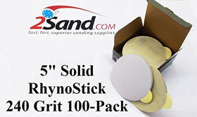 5 inch RhynoStick Solid White Line Sticky Discs 50 Discs - 0