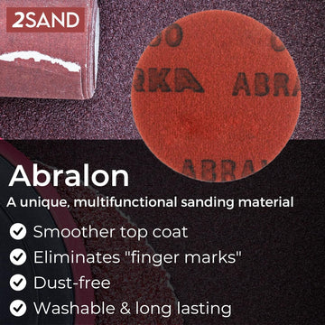 2SAND Mirka Abralon 6-inch Hook & Loop Polishing Discs - Pack of 5 (500 Grit) - 0