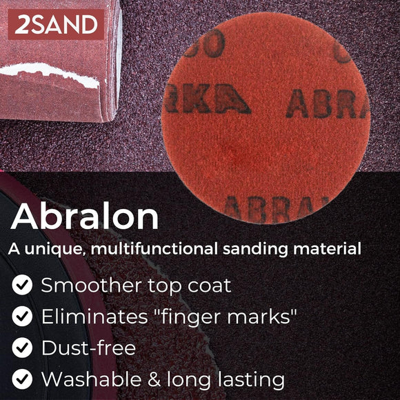 2SAND Mirka Abralon 6-inch Hook & Loop Polishing Discs - Pack of 5 (500 Grit)