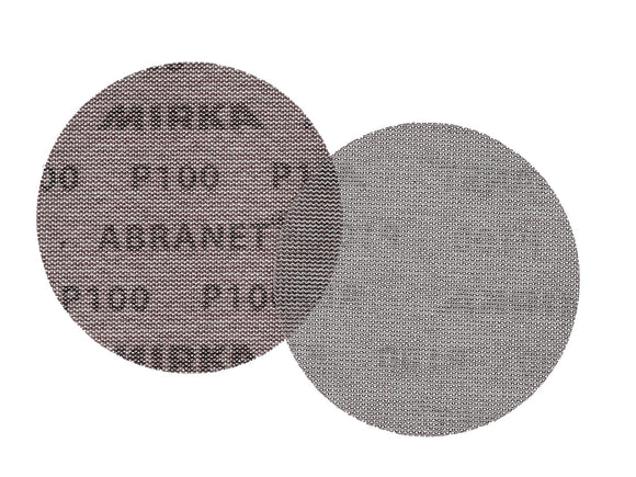 Mirka 5-Inch Mesh Abrasive Dust Free Sanding Discs, Box of 50 Discs, Grey