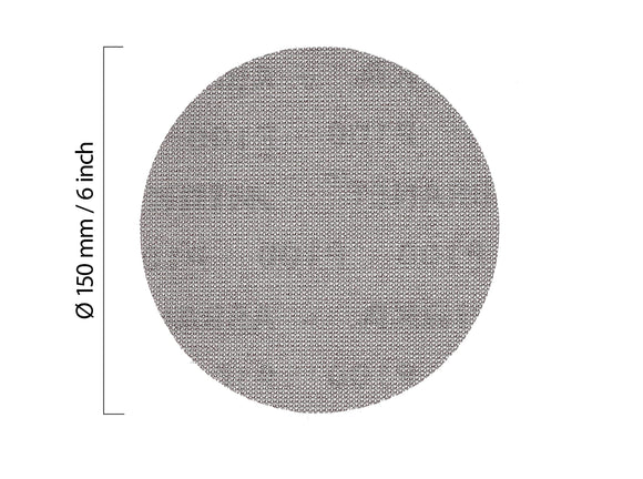 Mirka 6-Inch Mesh Abrasive Dust Free Sanding Discs, Box of 50 Discs