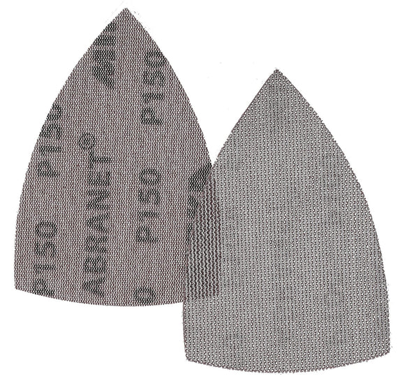 Mirka Abranet Delta Triangle Net Disc / 4x6x6 inch /Sandpaper Sanding Discs Hook and Loop / 10 pcs