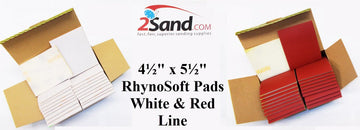 Indasa RhynoSoft Pads 4-1/2 x 5-1/2 inch White & Red Line 20 Pack - 0