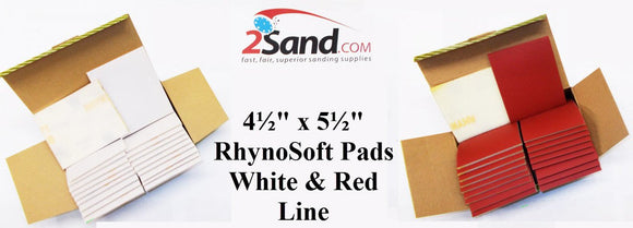 Indasa RhynoSoft Pads 4-1/2 x 5-1/2 inch White & Red Line 20 Pack