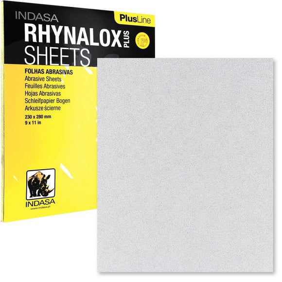 RhynaLox 9x11 White Line Aluminum Oxide No-Load Sandpaper 50-Pack