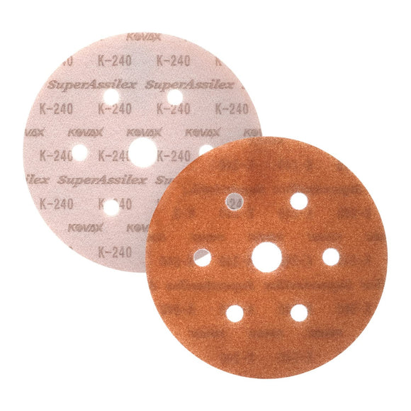 Super Assilex Flexible 6 inch Sanding Discs, 7 Hole, Hook & Loop, 25 Discs