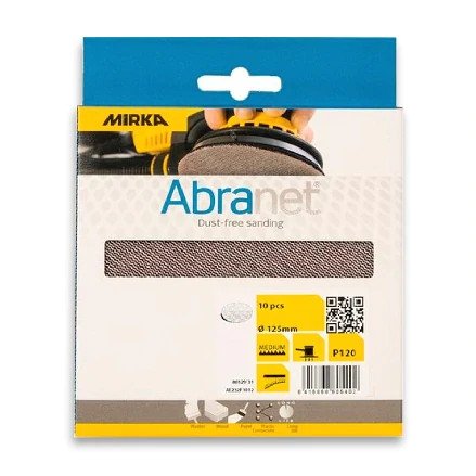 Mirka Abranet Net Disc / 5 inch/Sandpaper Sanding Discs Hook and Loop / 10 pcs