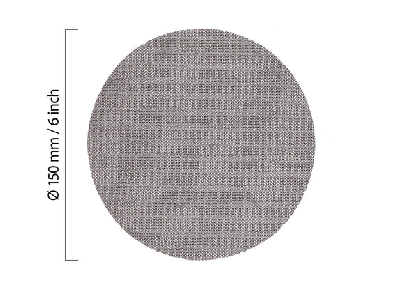 Mirka 6-Inch Mesh Abrasive Dust Free Sanding Discs, Box of 50 Discs