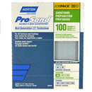 NORTON SAINT-GOBAIN ProSand Premium Job Pack Abrasive Sheet, Next Generation of 3X Technology, Fiber Backing, Aluminum Oxide, (Pack of 20), Blue, 9" x 11" (2639)-11