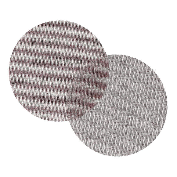 Mirka 5-Inch Mesh Abrasive Dust Free Sanding Discs, Box of 50 Discs, Grey