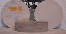 Indasa Rhynogrip 6 inch Solid White Hook & Loop Sanding Discs 100 Grit 50/box