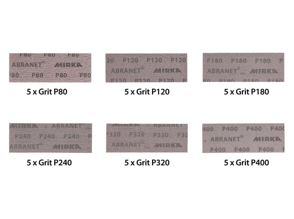 Mirka 2-3/4 x 8-Inch  Mesh Abrasive Dust Free Sanding Sheets, Box of 50 Sheets