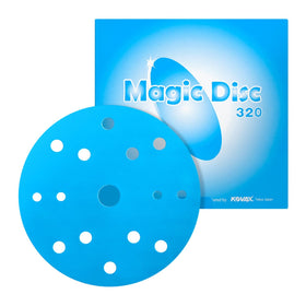 Eagle Magic Disc 6 inch Diamond Abrasive Sanding Discs for Hard E-Coat, 15 Hole, Grade 320, 10 Discs, Hook and Loop