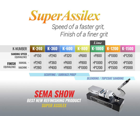 Super Assilex Flexible 6 inch Sanding Discs, 7 Hole, Hook & Loop, 25 Discs