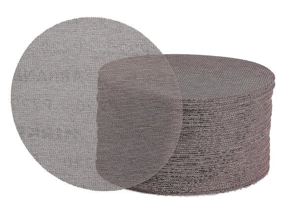 Mirka 6-Inch Mesh Abrasive Dust Free Sanding Discs, Box of 50 Discs