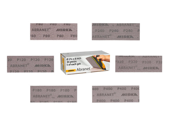 Mirka 2-3/4 x 8-Inch  Mesh Abrasive Dust Free Sanding Sheets, Box of 50 Sheets
