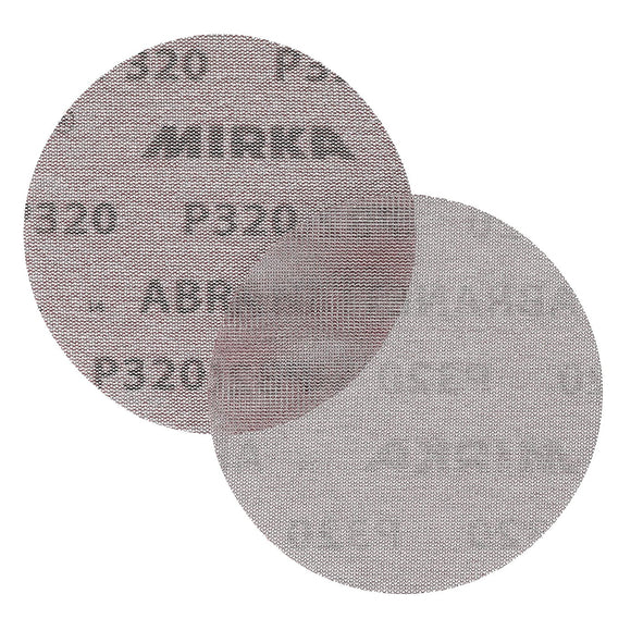 Mirka 5-Inch Mesh Abrasive Dust Free Sanding Discs, Box of 50 Discs, Grey