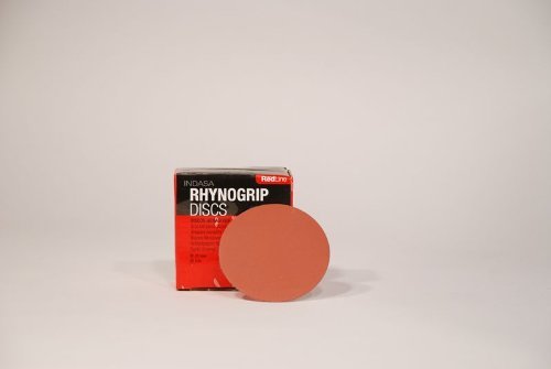 P40 Grit 3" Rhynogrip RedLine Hook & Loop Sanding Discs 50-Pack