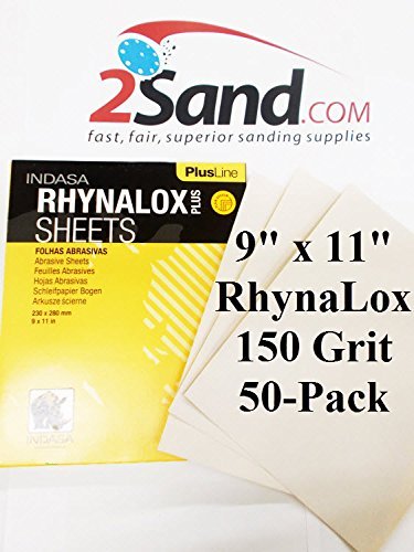 RhynaLox 9x11 Plus Line Aluminum Oxide No-Load Sandpaper 50-Pack