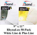 RhynaLox 9x11 White Line Aluminum Oxide No-Load Sandpaper 50-Pack-4