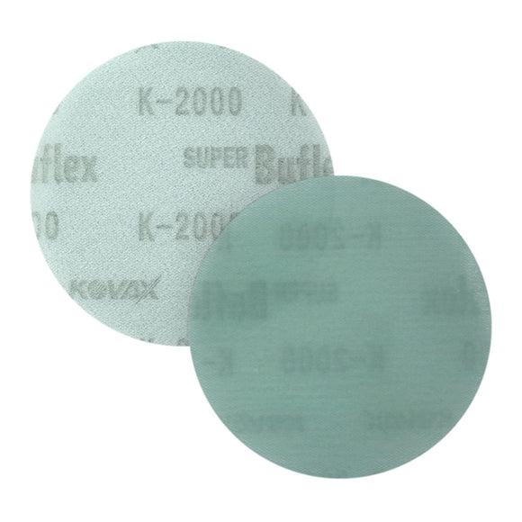 Super Buflex Flexible Dry 3 inch Sanding Discs, No Holes, Hook & Loop, 50 Discs + 1 pad